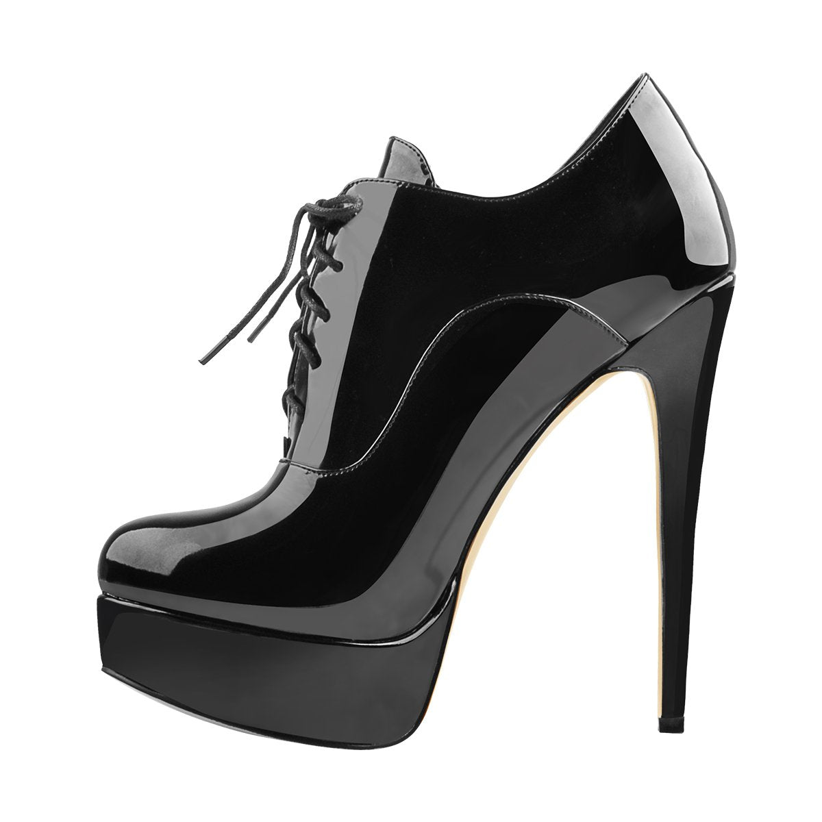 Platform High Heels Black Ankle Boots | Onlymaker Essential