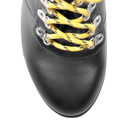 Yellow Strappy Round Toe Platform Chunky Heels Ankle Boots | Onlymaker Customer Favorite