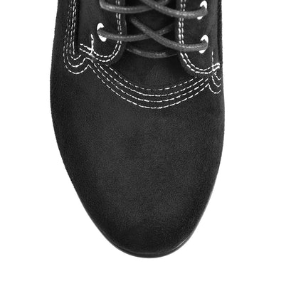 Platform Lace Up Elastic Chunky Heel Ankle Boots | Onlymaker Everyday