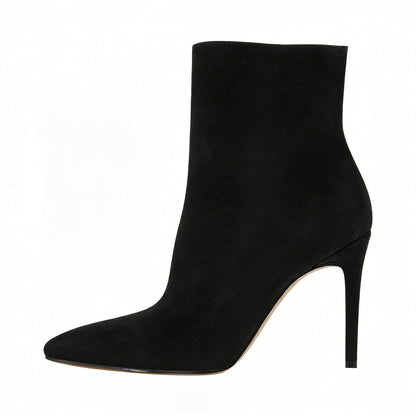 Suede Pointy Toe Stiletto High Heel Ankle Boots | Onlymaker Signature