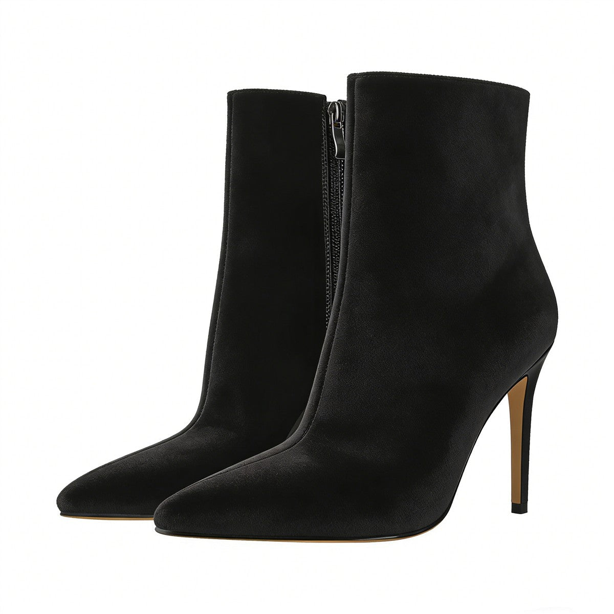 Suede Pointy Toe Stiletto High Heel Ankle Boots | Onlymaker Signature