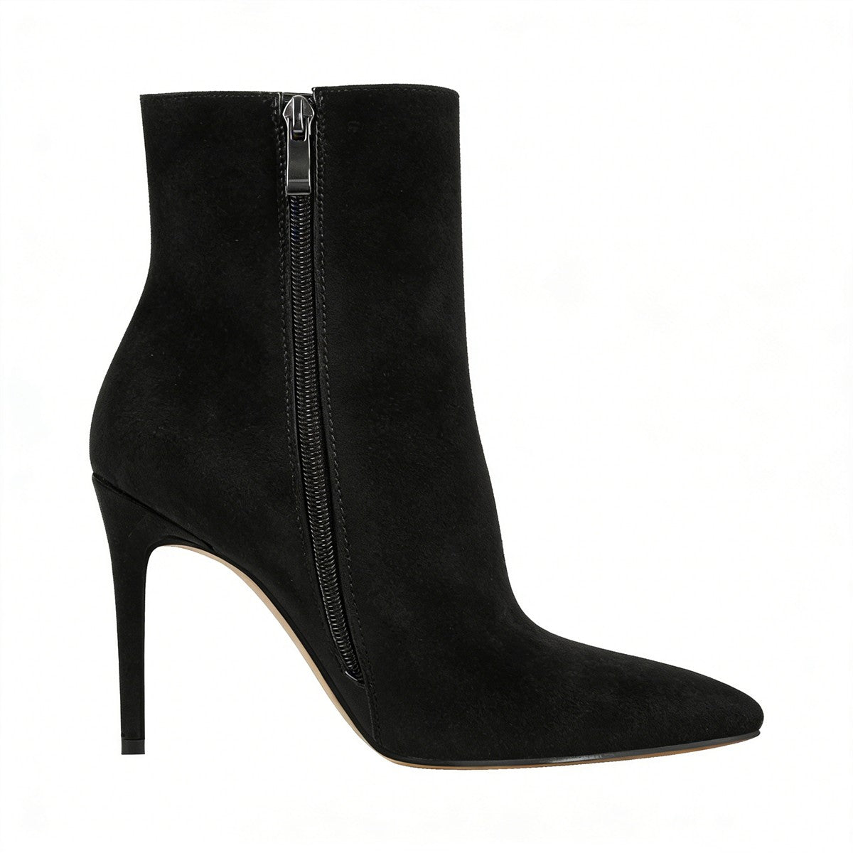 Suede Pointy Toe Stiletto High Heel Ankle Boots | Onlymaker Signature