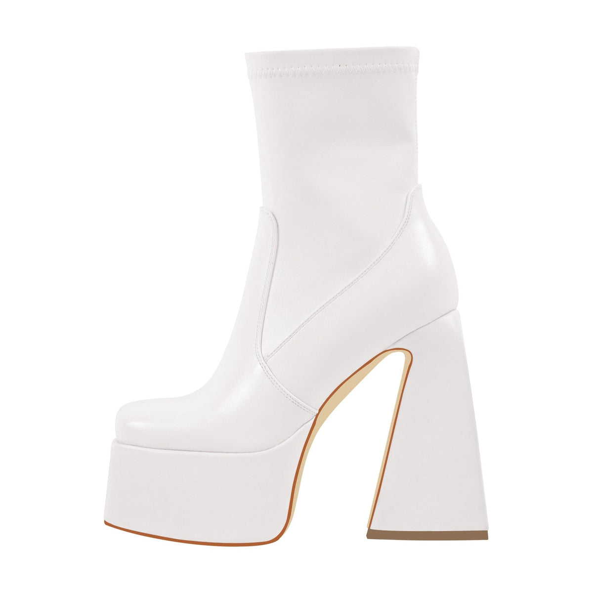 Square Toe Platform Side Zipper Ankle Boots | Onlymaker Trusted