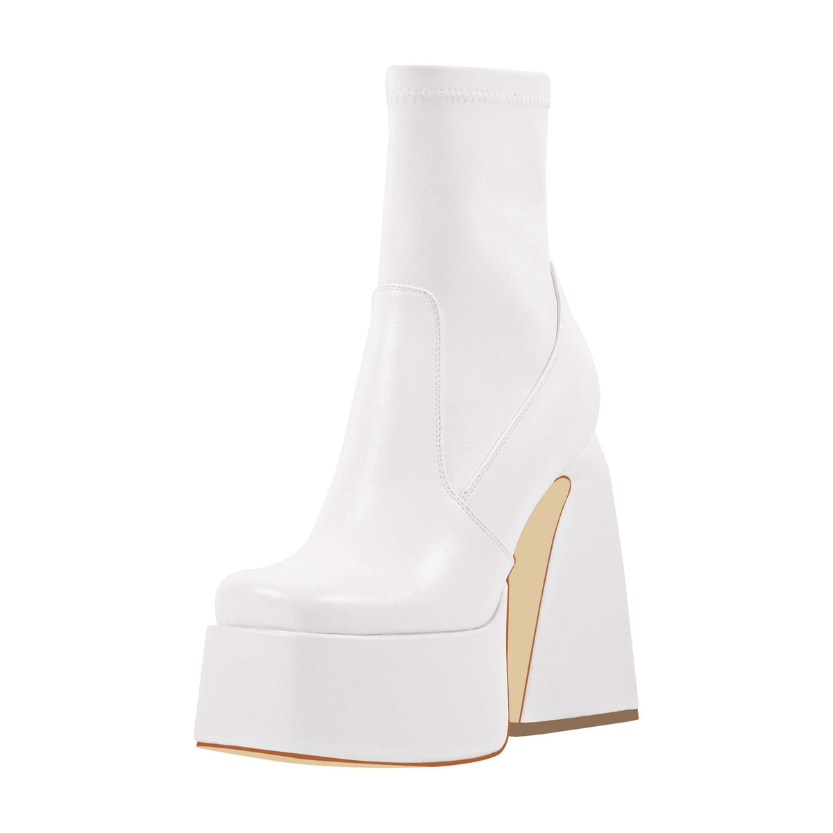 Square Toe Platform Side Zipper Ankle Boots | Onlymaker Trusted