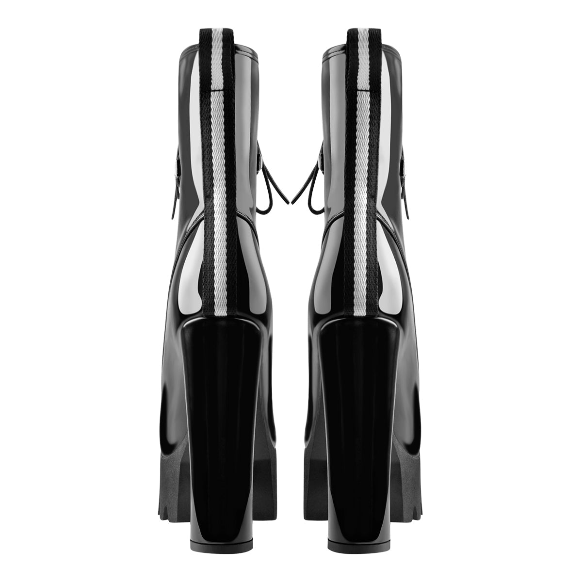 Lace Up Platform Round Toe Chunky Heels Ankle Boots | Onlymaker Sale