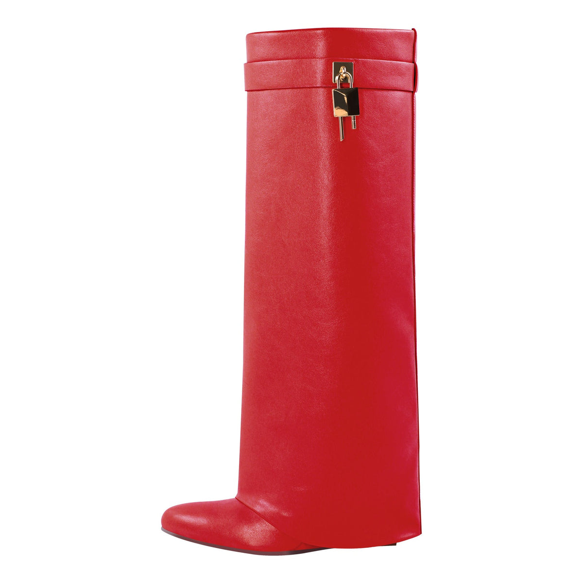 Pointed Toe Chunky Heel Fold Over Boots | Onlymaker Recommended
