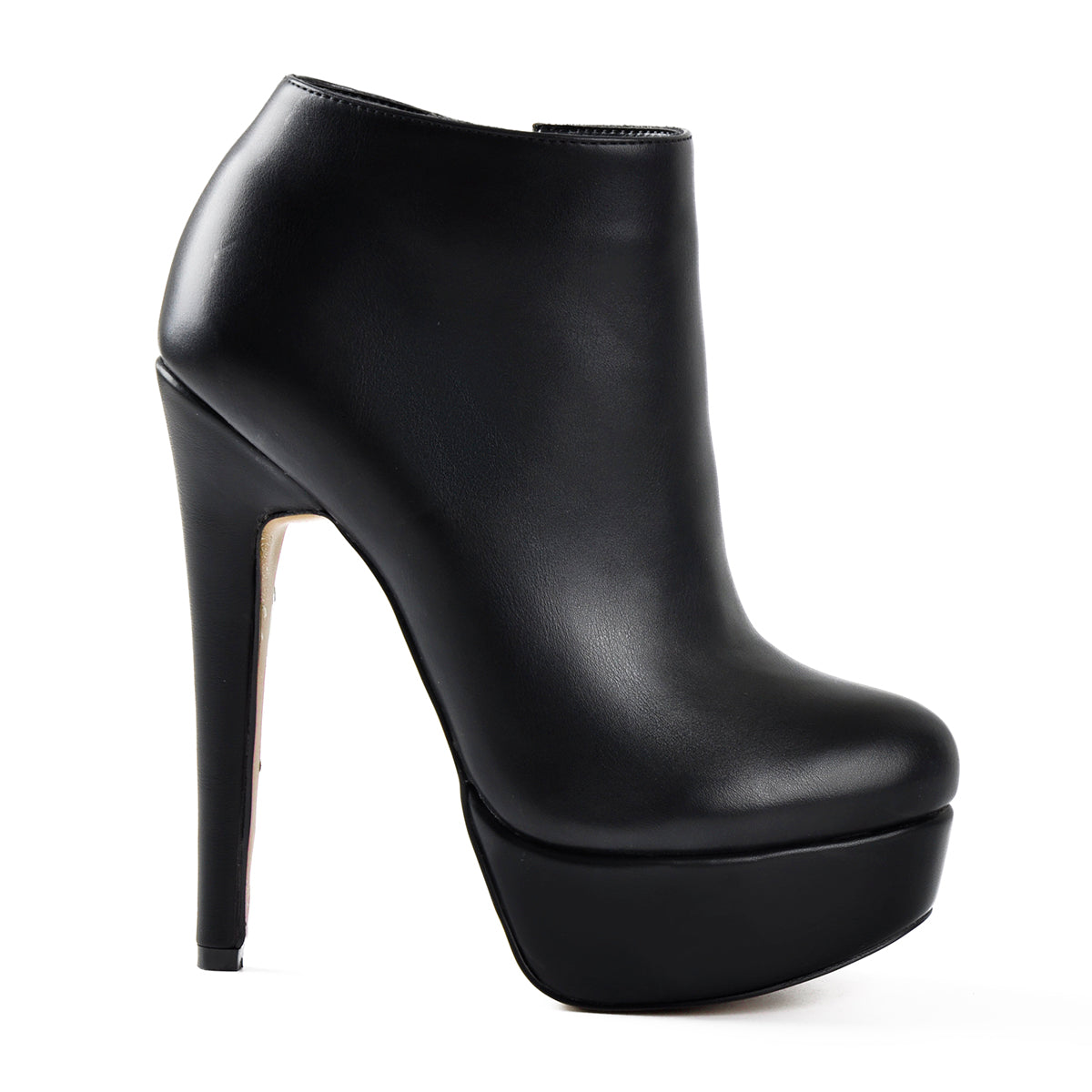 Black Platform Zipper Stiletto Ankle Boots | Onlymaker Exclusive
