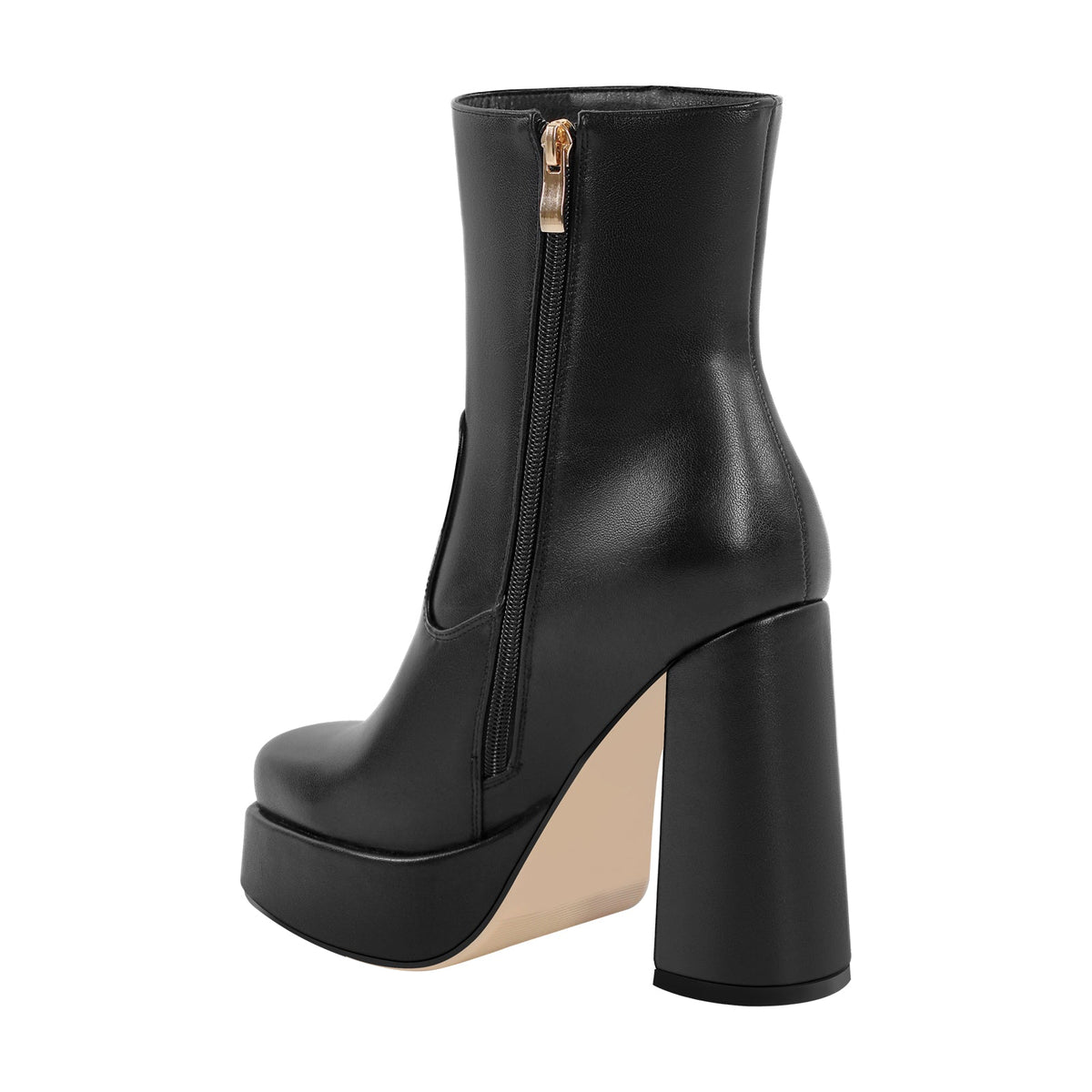Platform Square Toe Chunky Heel Ankle Boots | Onlymaker Best Seller
