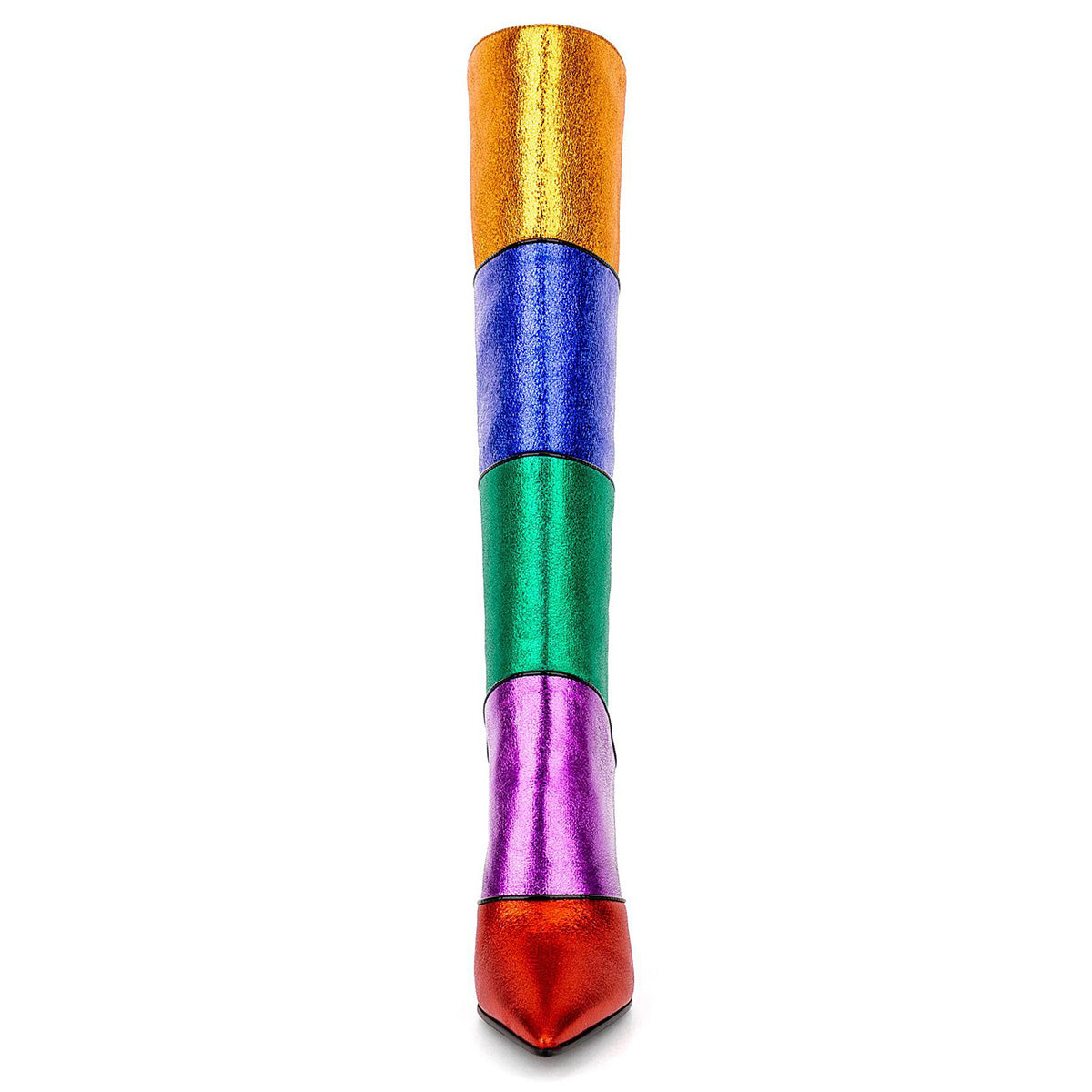 Colorful Patchwork Knee High Boots | Onlymaker Best Price