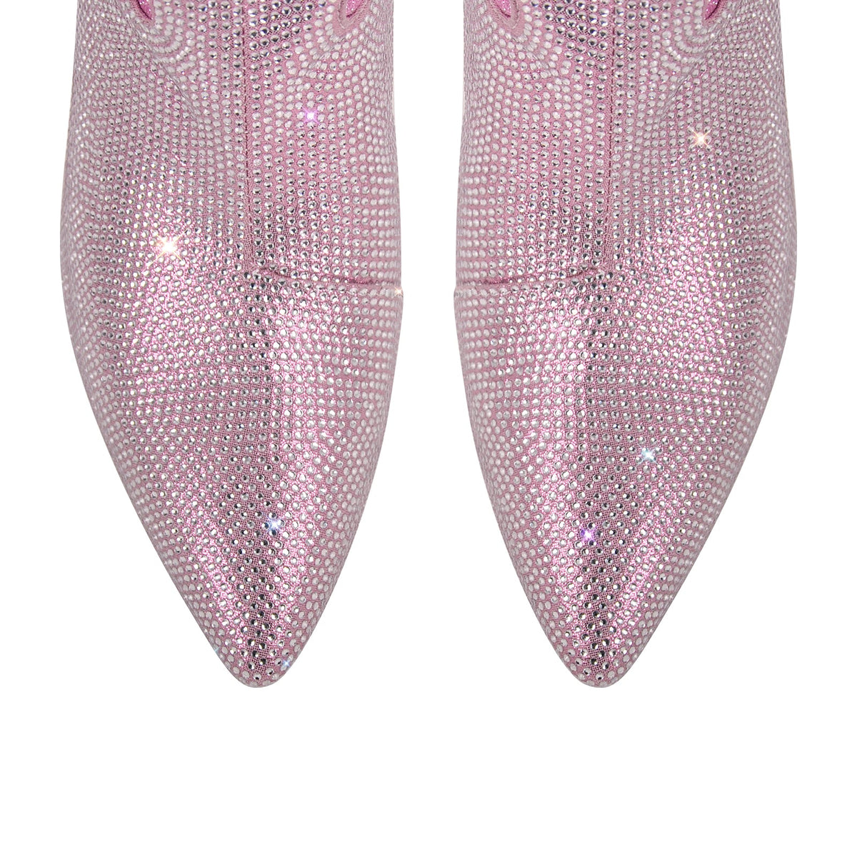 Pointed Toe Stiletto Rhinestone Over The Knee Boots | Onlymaker New