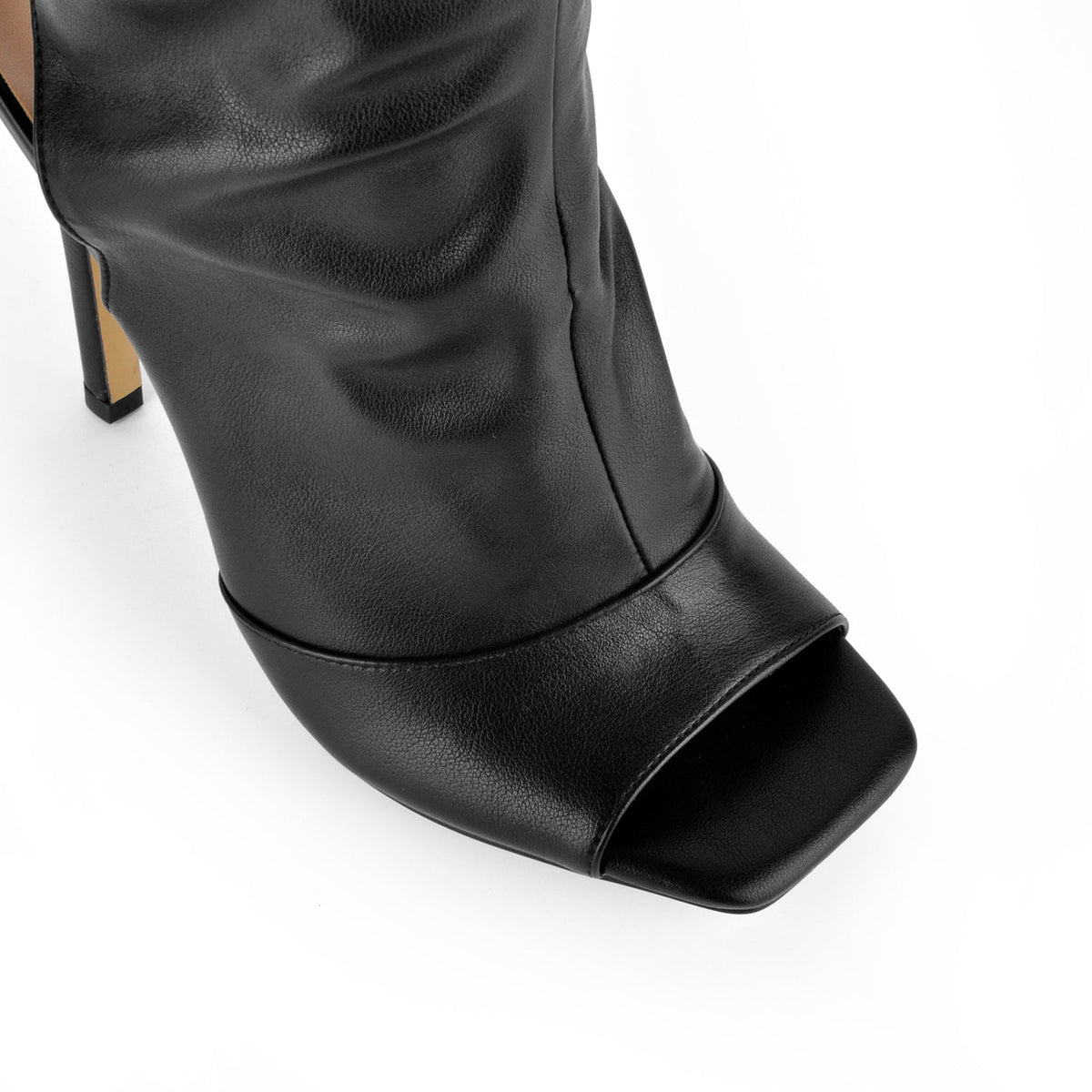 Open Square Toe Lace-up Thigh High Boots | Onlymaker Featured