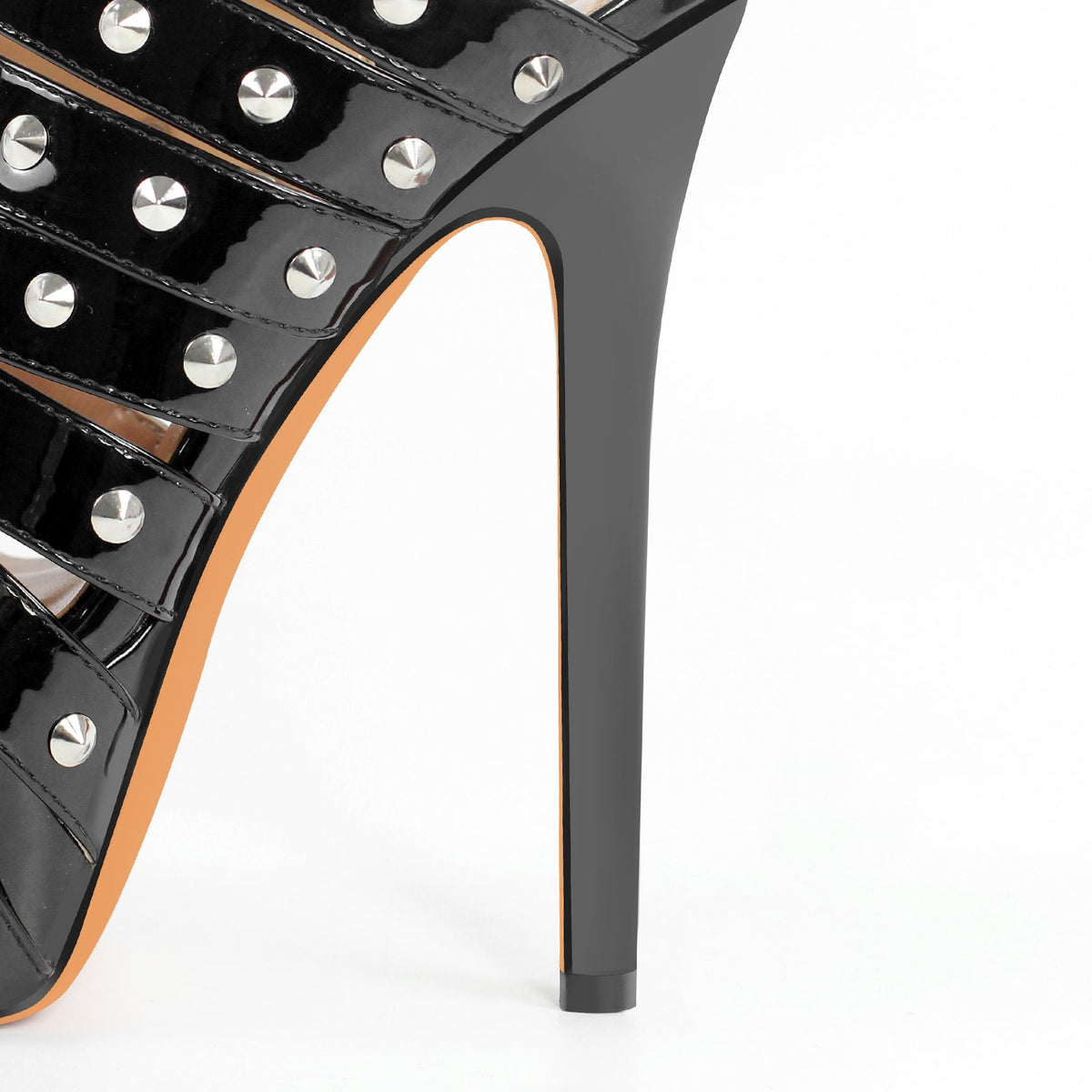 Platform Rivet Straps Stiletto Sandals | Onlymaker Hot Sale