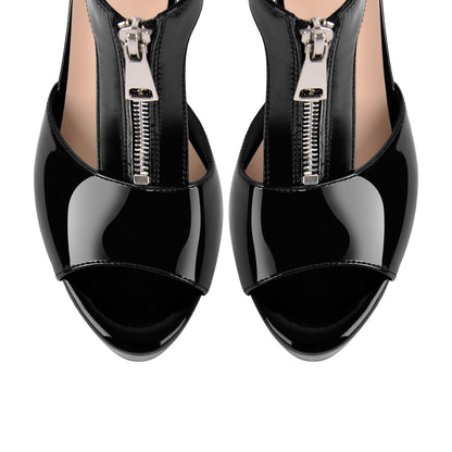 Platform Zipper Ankle Strap Stiletto Sandals | Onlymaker Customer Favorite