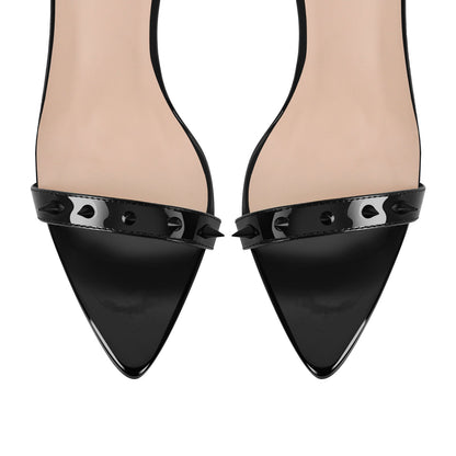 Rivet Ankle Strap High Heel Sandals | Onlymaker Essential
