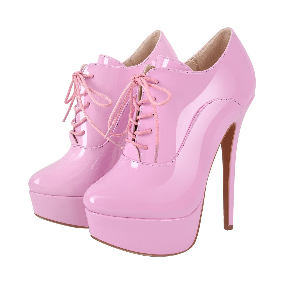 Platform Lace-up Stiletto Ankle Boots | Onlymaker Latest