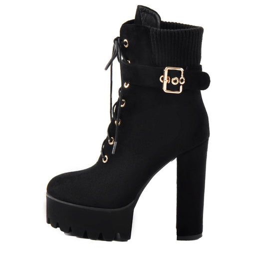 Ankle Platform High Heel Boots | Onlymaker Discount