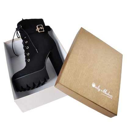 Ankle Platform High Heel Boots | Onlymaker Discount