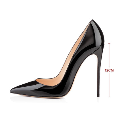 8cm 10cm 12cm Pointed Toe Slip On High Heel Pumps | Onlymaker Special Offer
