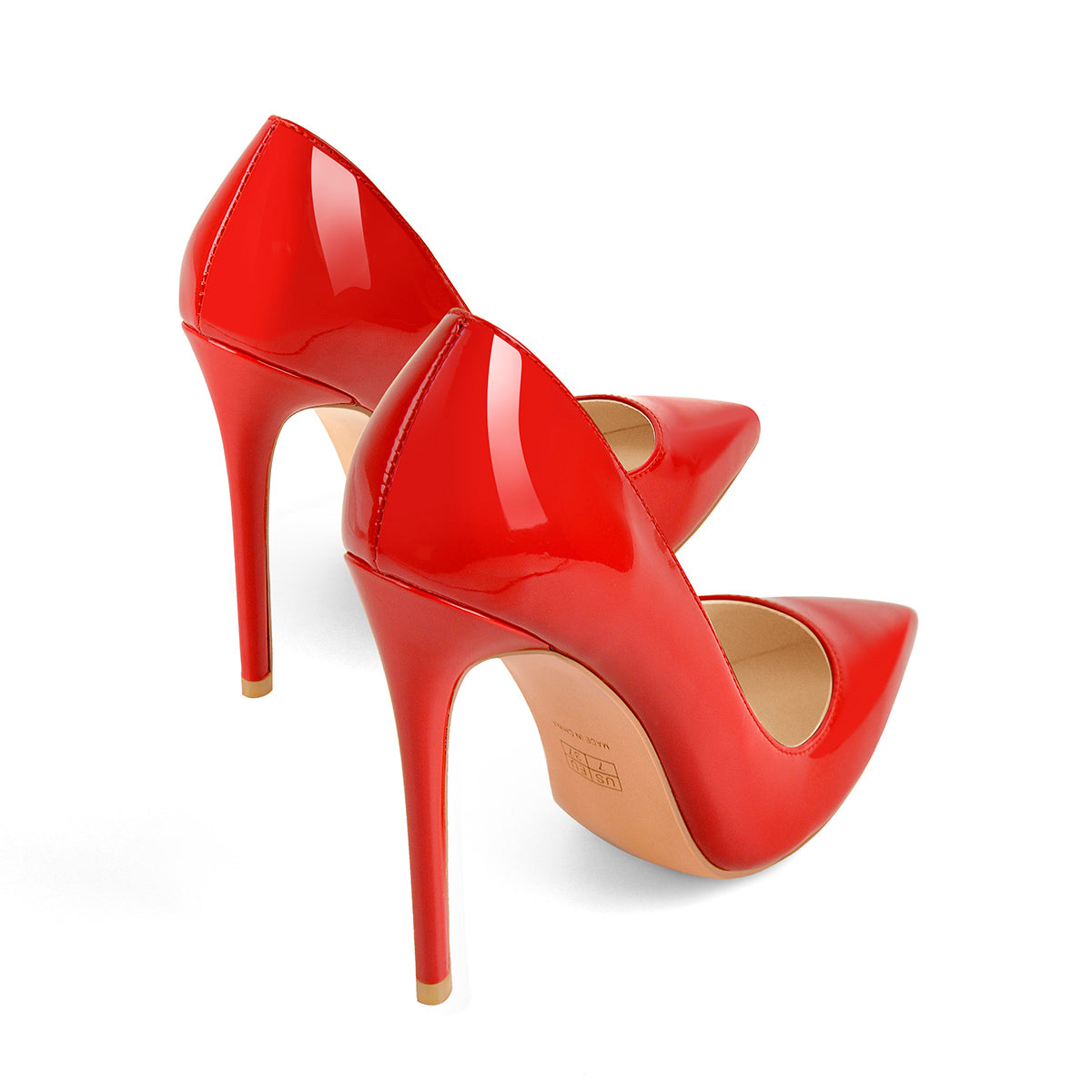 8cm 10cm 12cm Red Pointed Toe Slip On High Heel Pumps | Onlymaker Everyday