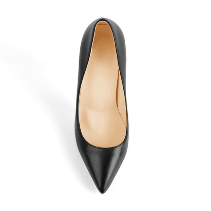 8cm 10cm 12cm Matte Pointed Toe Slip On High Heel Pumps | Onlymaker Best Seller