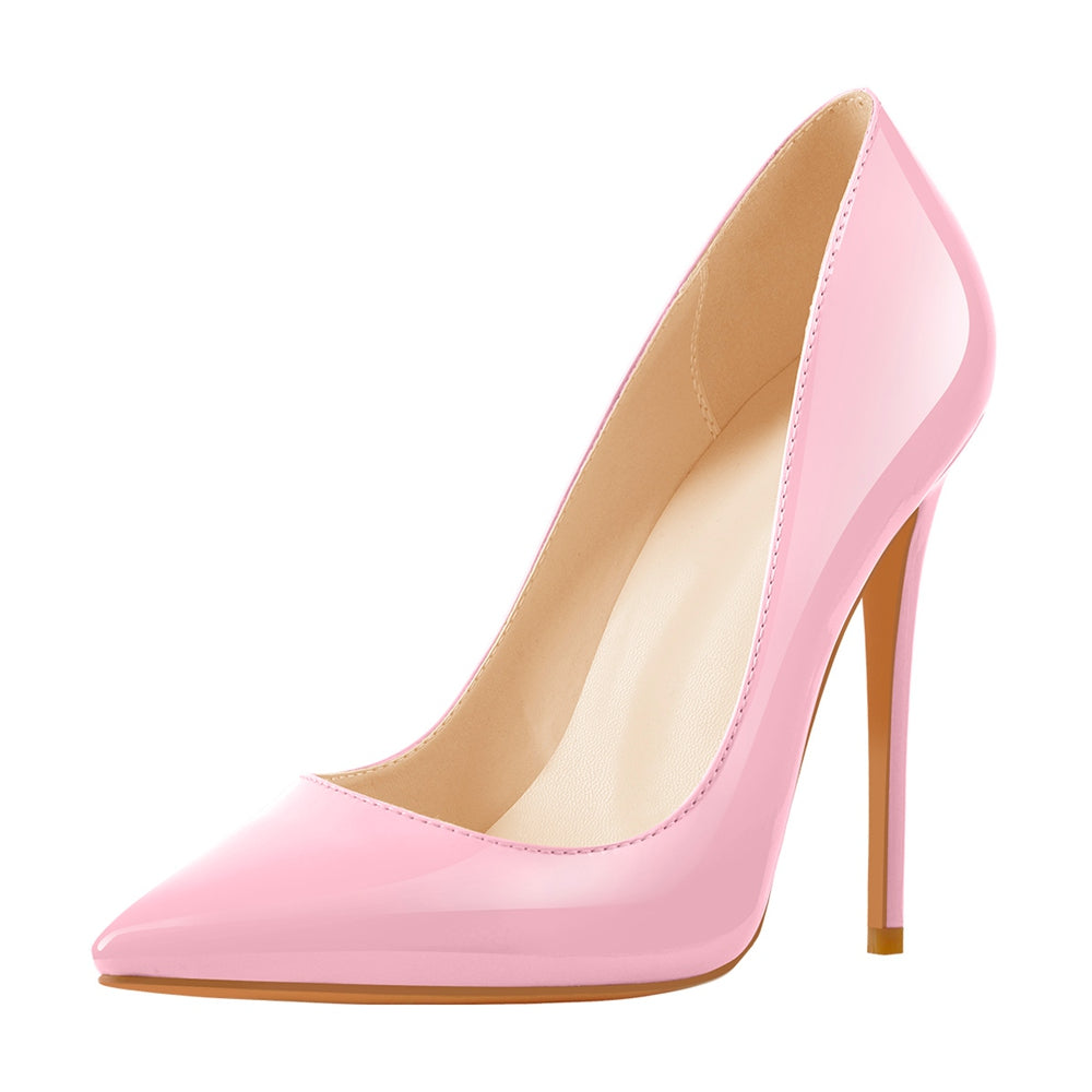 8cm 10cm 12cm Pink Pointed Toe Slip On High Heel Pumps | Onlymaker Customer Favorite