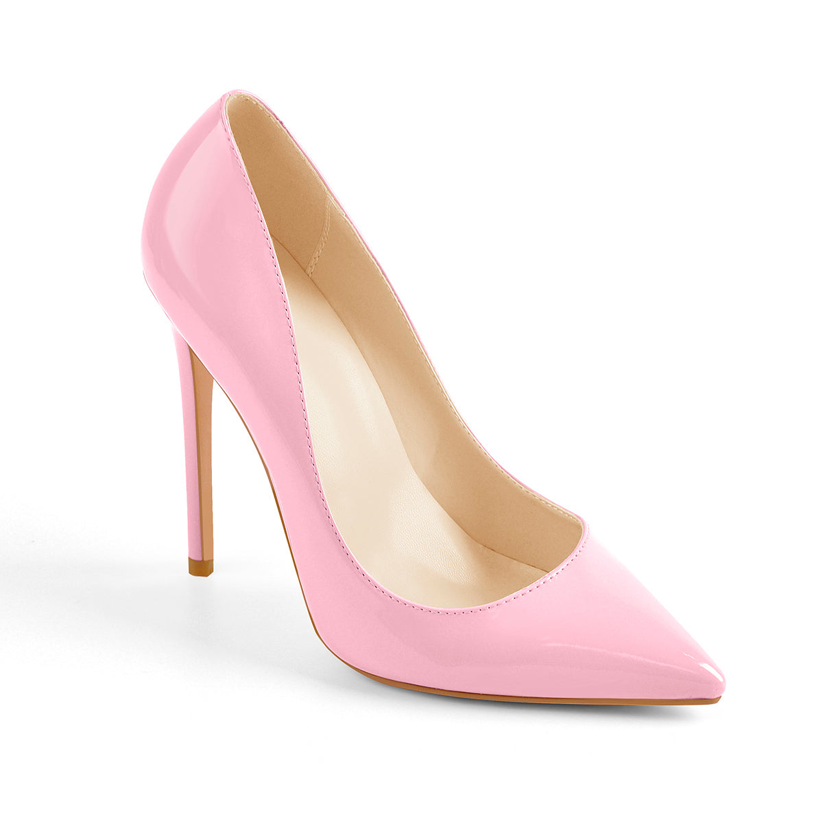 8cm 10cm 12cm Pink Pointed Toe Slip On High Heel Pumps | Onlymaker Customer Favorite