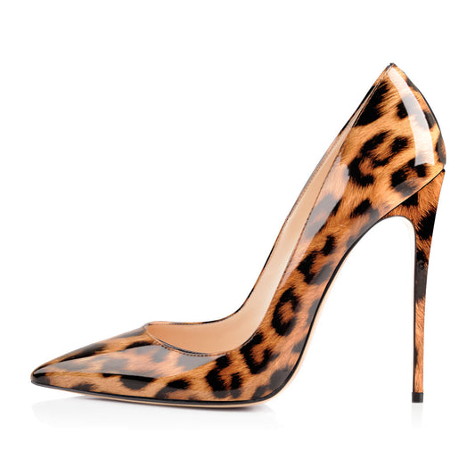 8cm 10cm 12cm Leopard Pointed Toe Stiletto Pumps | Onlymaker New