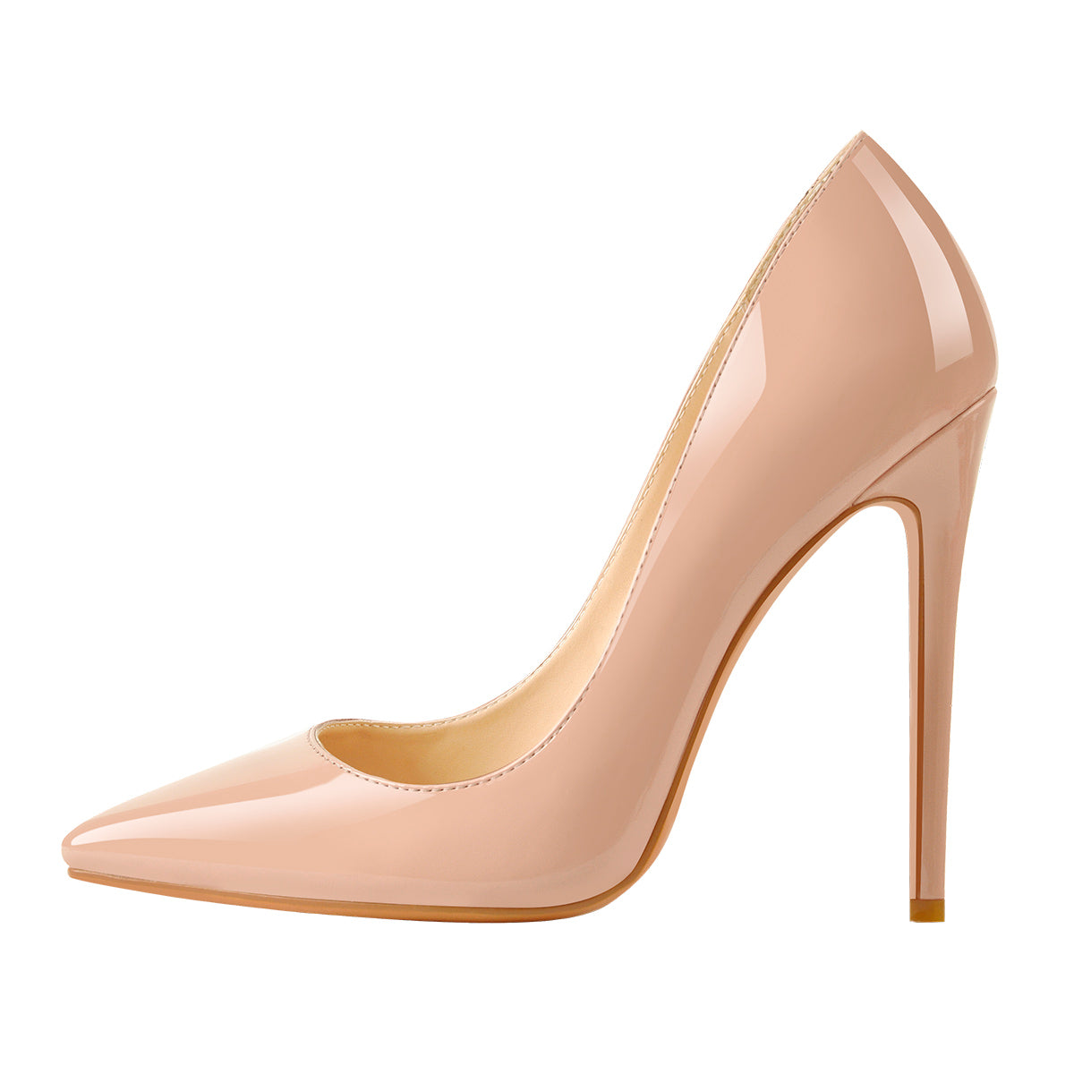 8cm 10cm 12cm Baby Pink Pointed Toe Slip On High Heel Pumps | Onlymaker Great Value