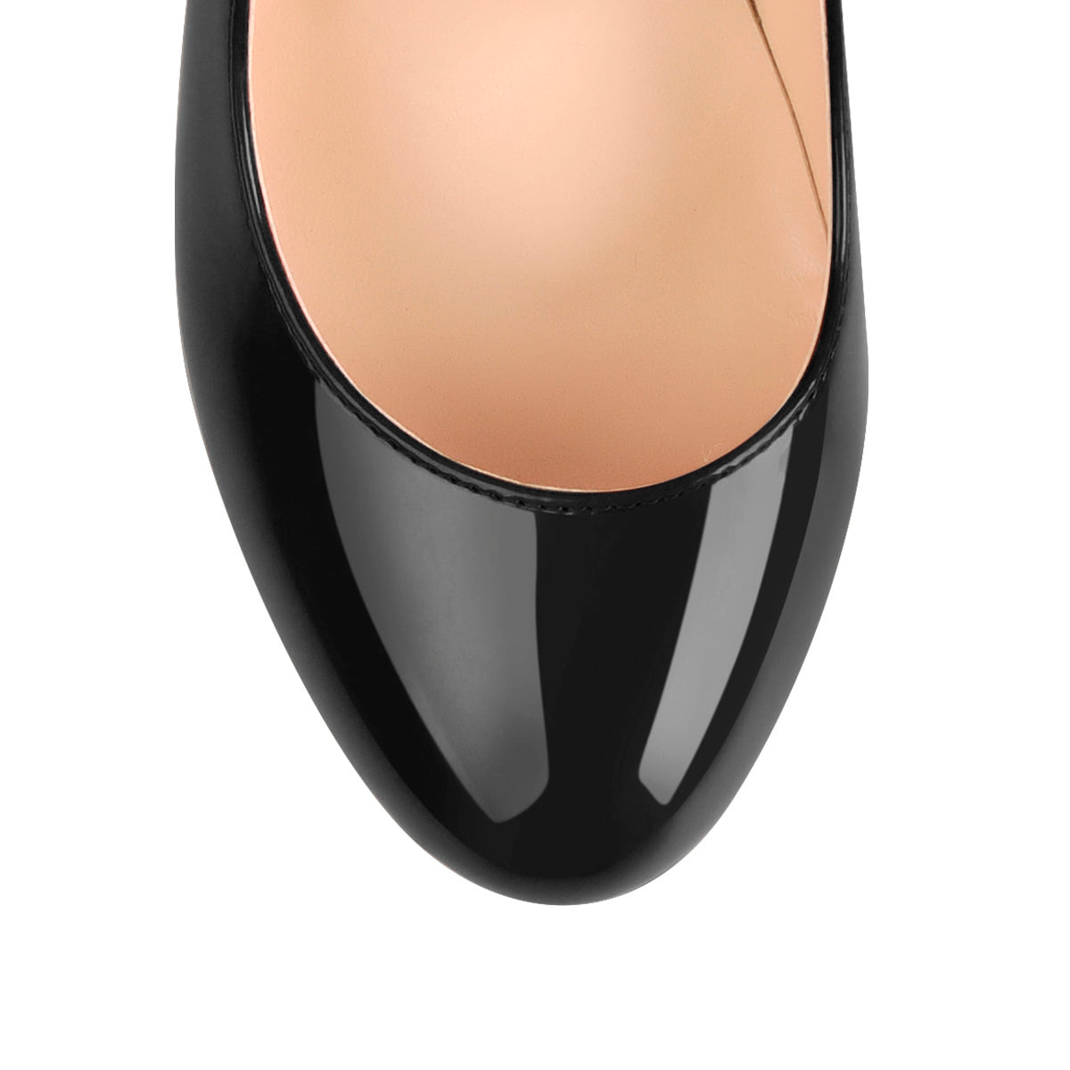 Black Round Toe Stiletto High Heels Slip-on Pumps | Onlymaker Recommended