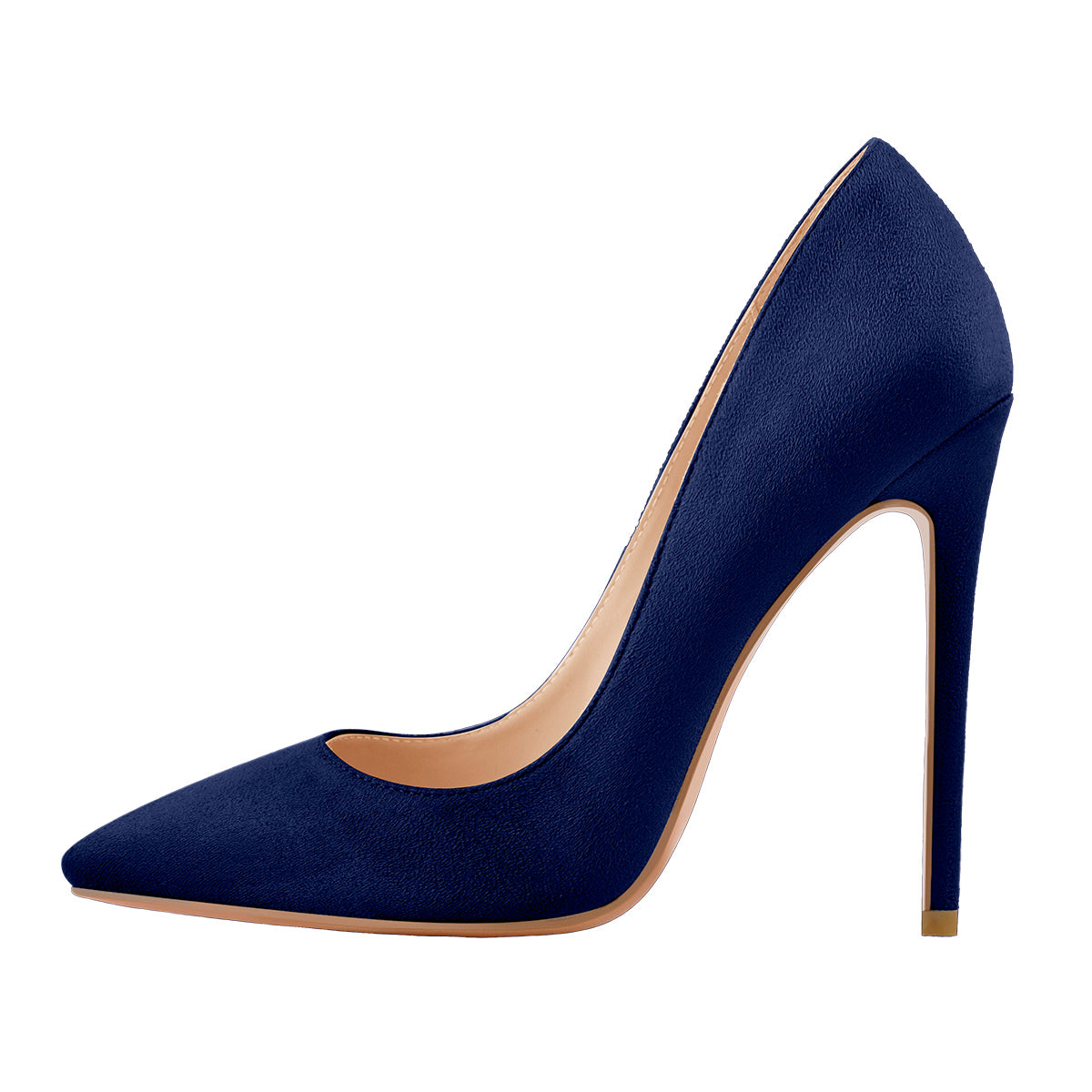 8cm 10cm 12cm Blue Pointed Toe Pumps Classic Stilettos | Onlymaker Everyday