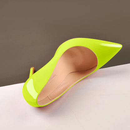 8cm 10cm 12cm Yellow Pointed Toe Pumps Classic Stilettos | Onlymaker Great Value
