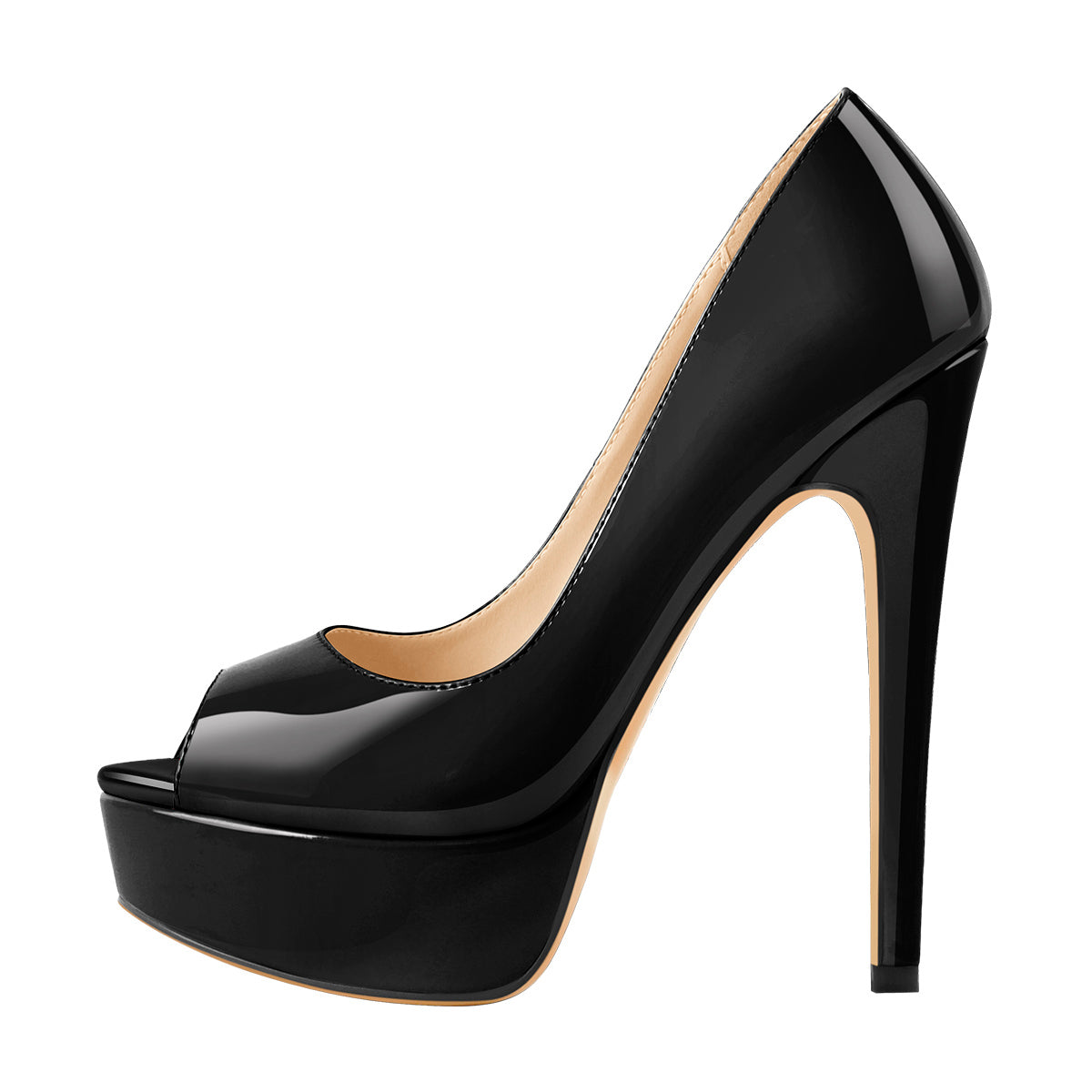 Peep Toe Pumps Platform Stiletto High Heels Pumps | Onlymaker Signature
