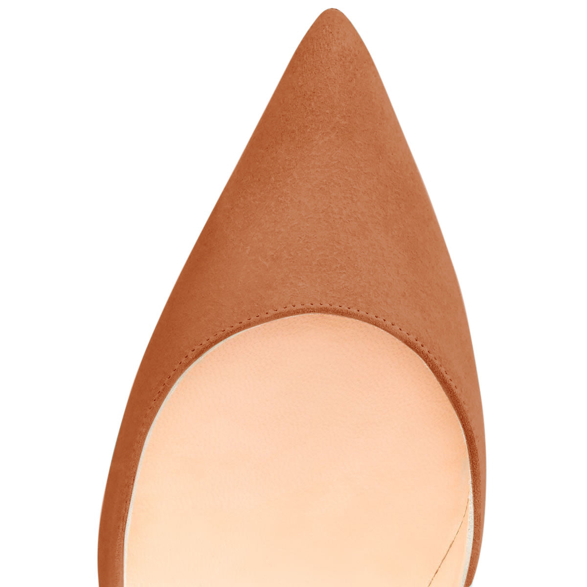 8cm 12cm Light Brown Pointed Toe Suede Velvet Pumps | Onlymaker Recommended
