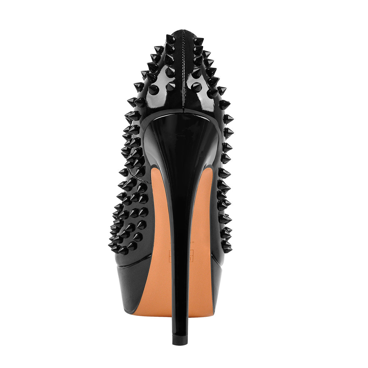 Peep Toe Platform Rivets High Heels Pumps | Onlymaker Everyday