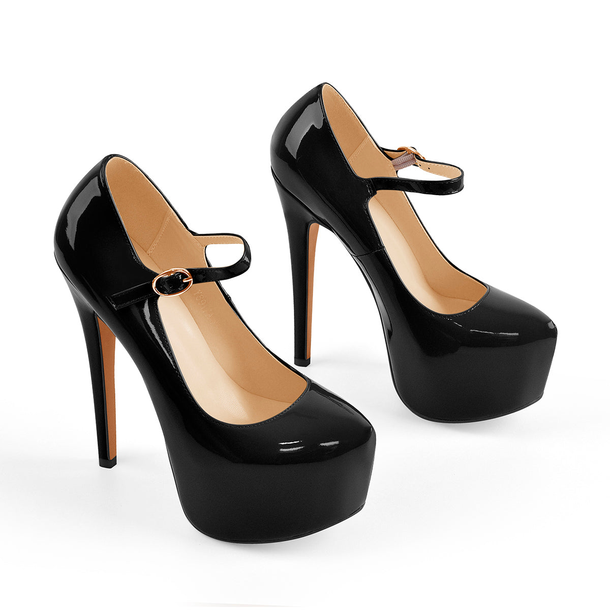 Mary Jane Platform Black Pointed Toe Stiletto High Heels Pumps | Onlymaker Recommended