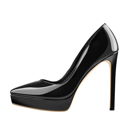Low Platform Pointed Toe Stiletto Heels Pumps | Onlymaker Everyday