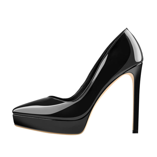 Low Platform Pointed Toe Stiletto Heels Pumps | Onlymaker Everyday