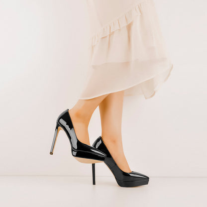 Low Platform Pointed Toe Stiletto Heels Pumps | Onlymaker Everyday