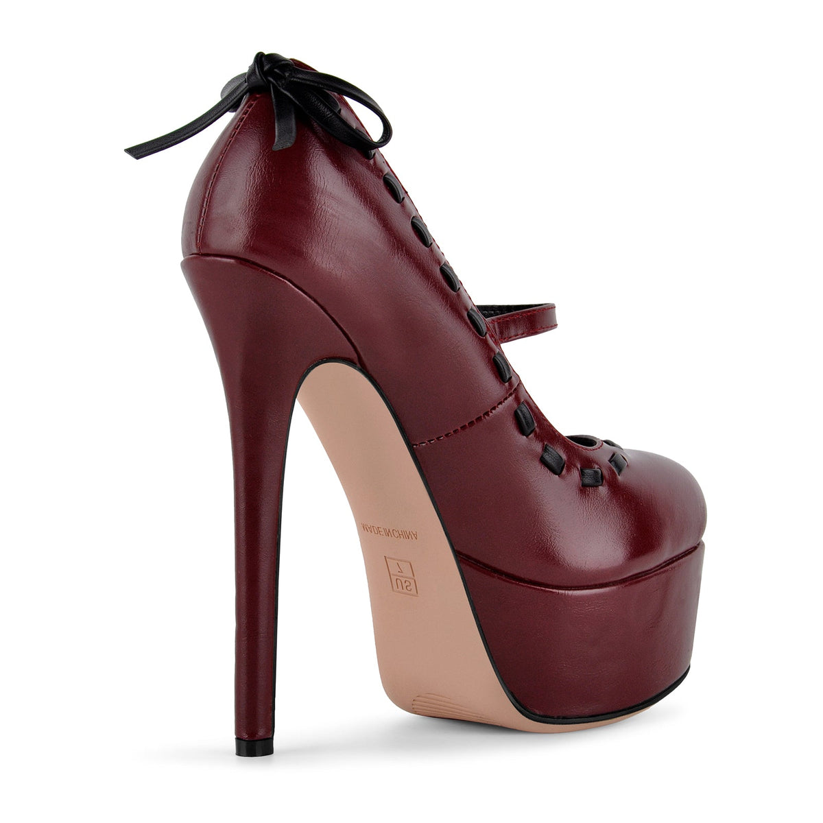 Platform Back Bow Mary Jane Stiletto Pumps | Onlymaker Top Pick