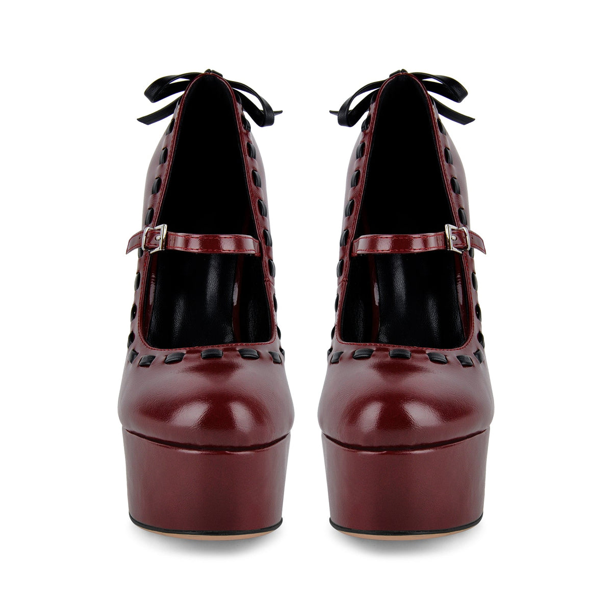 Platform Back Bow Mary Jane Stiletto Pumps | Onlymaker Top Pick