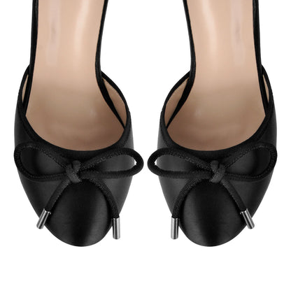 Bow Platform Ankle Lace-up Pumps | Onlymaker Premium