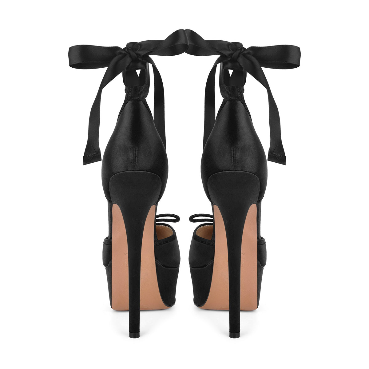 Bow Platform Ankle Lace-up Pumps | Onlymaker Premium