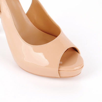 Peep Toe Platform Slingback High Heels | Onlymaker Special Offer