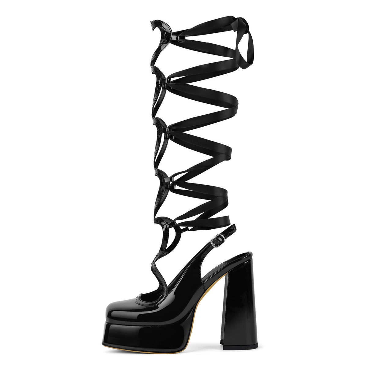 Heart Lace-up Slingback Pumps | Onlymaker Essential