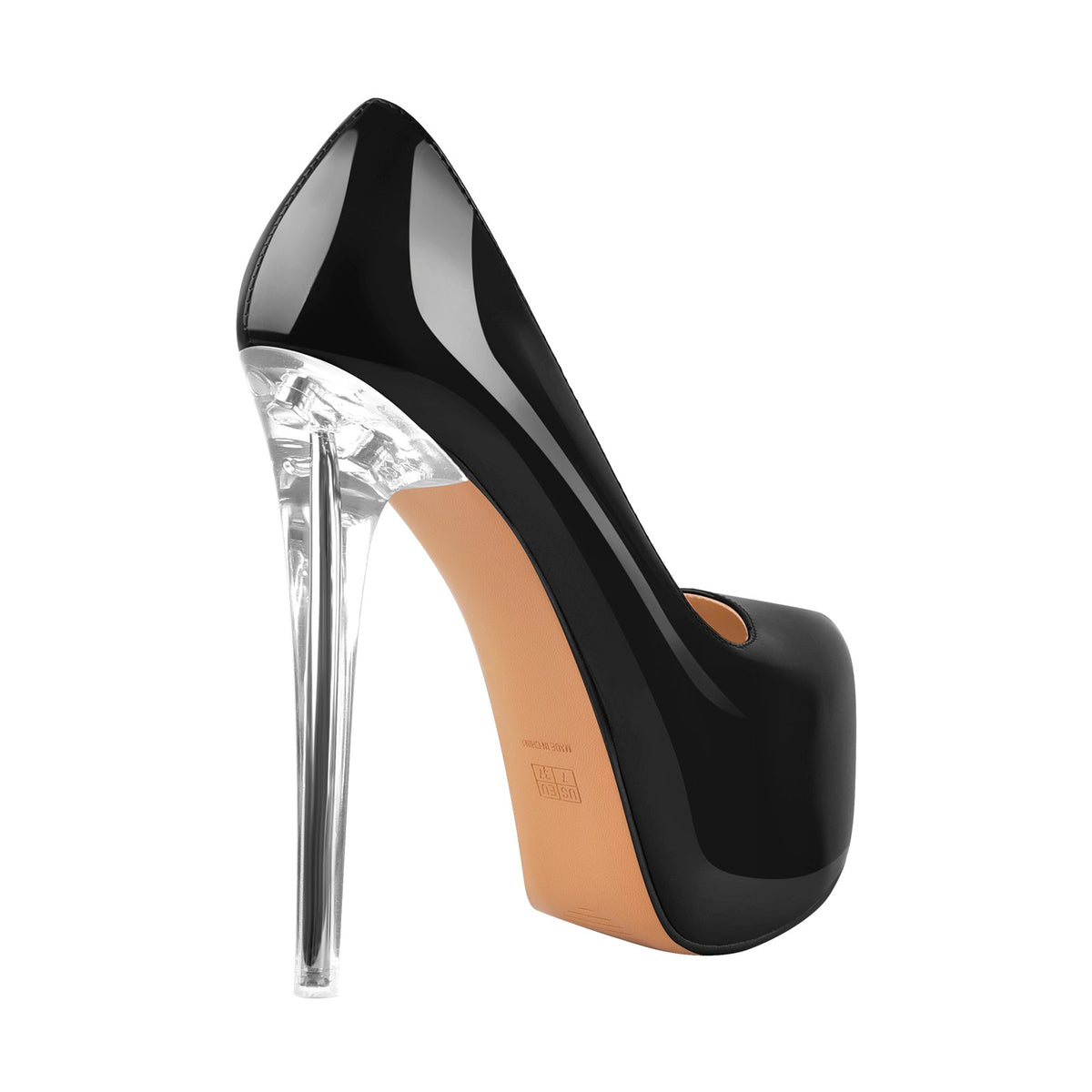 Pointed Toe Platform Clear Heel Stiletto Pumps | Onlymaker Smart Buy