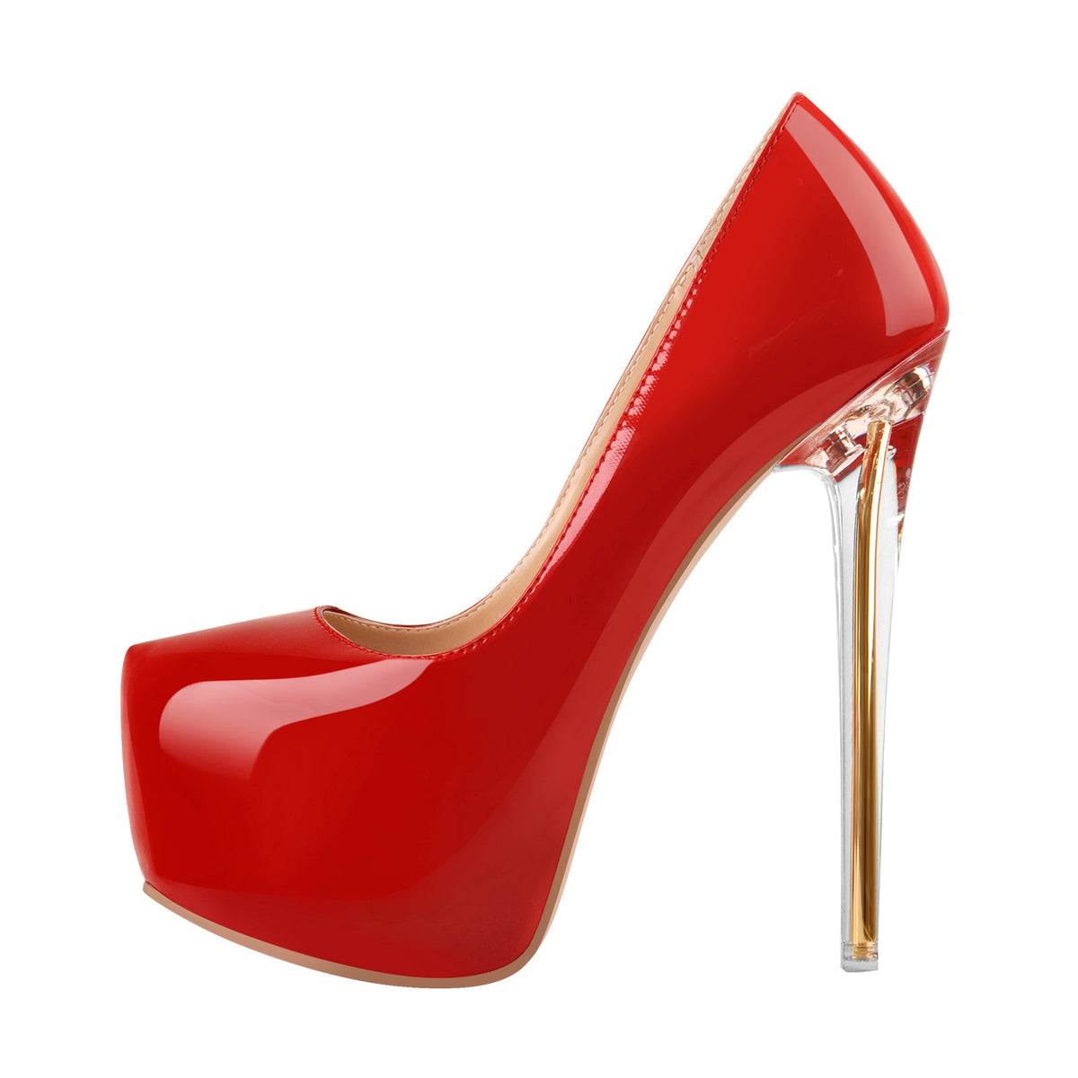 Pointed Toe Platform Clear Heel Stiletto Pumps | Onlymaker Smart Buy