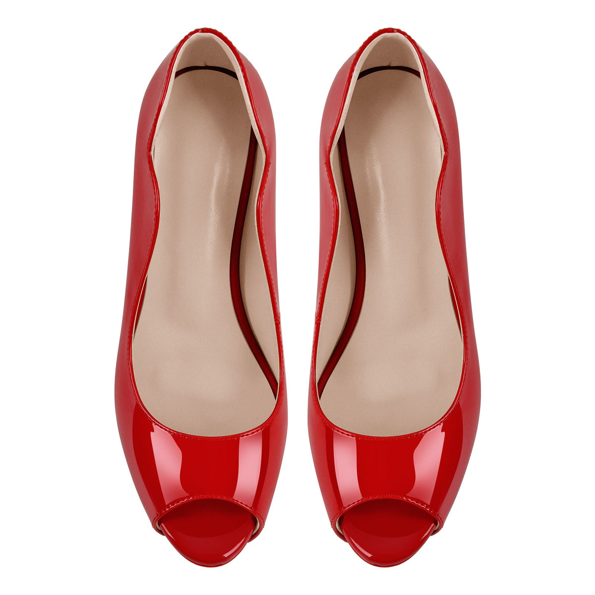 Peep Toe Platform Patent Leather High Heels | Onlymaker Discount