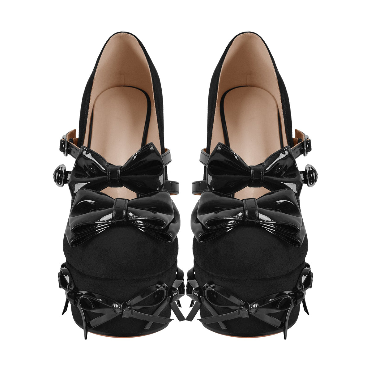 Bow Platform Suede Mary Jane High Heels | Onlymaker Discount