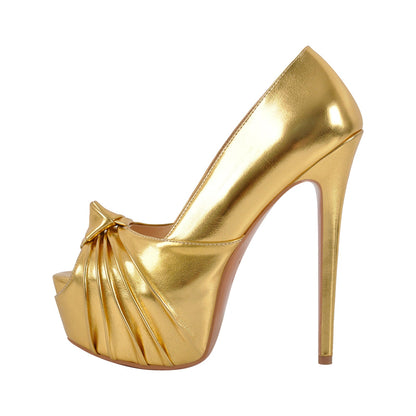 Peep Toe Platform Stiletto High Heels | Onlymaker Premium