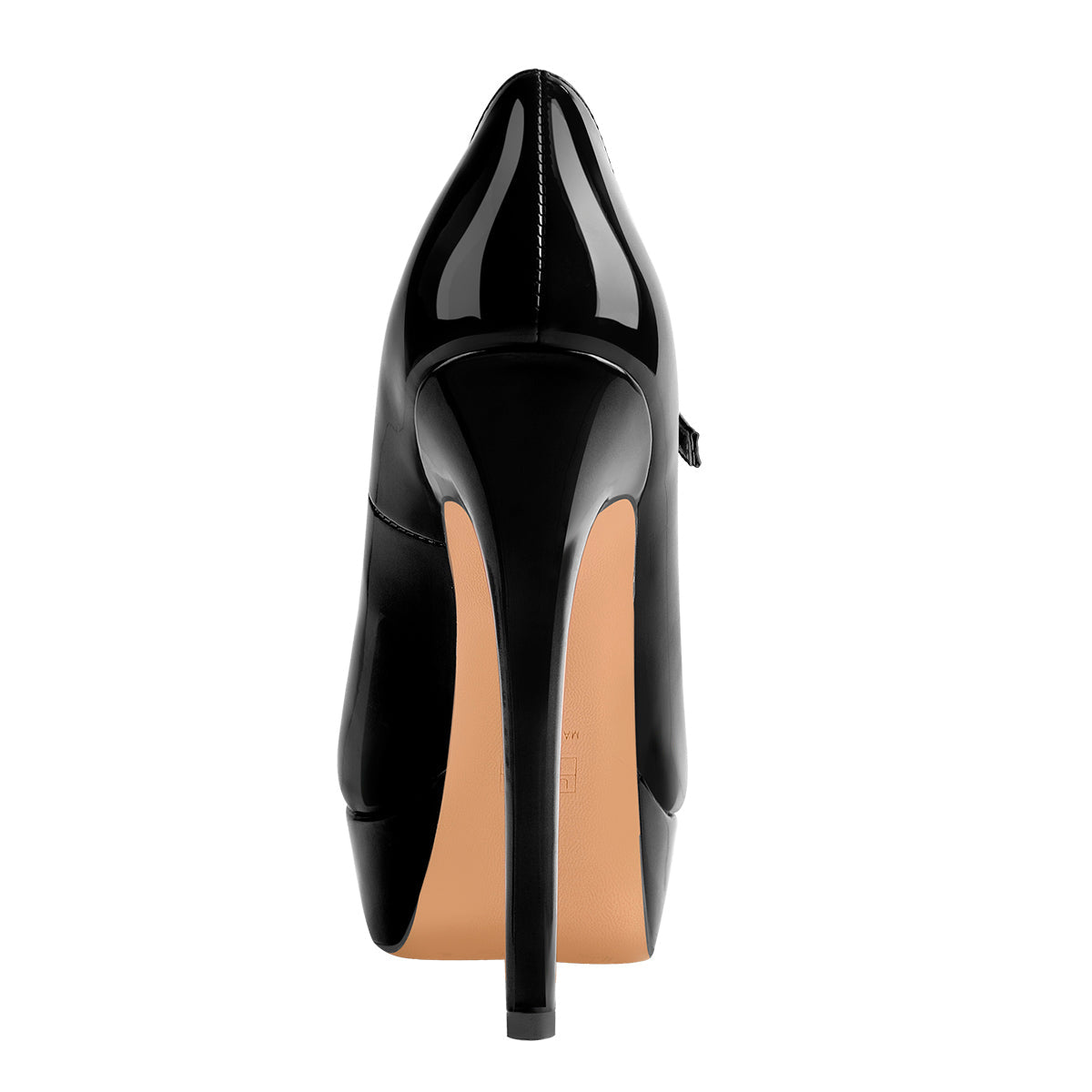 Black Peep Toe Platform Buckle Stiletto Pumps | Onlymaker Everyday